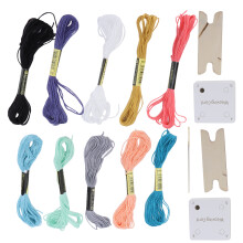 Weaving Card Tablet Set with Shuttle & Embroidery Thread – Multi Color