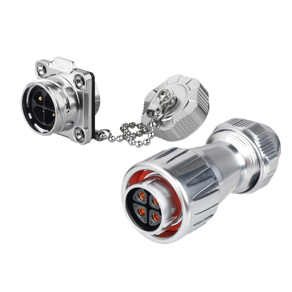 Dz20 Aviation Connector 4 Pin Male Female With Metal Cover, Temp Resistant, 5V Reverse Install 9189345405754