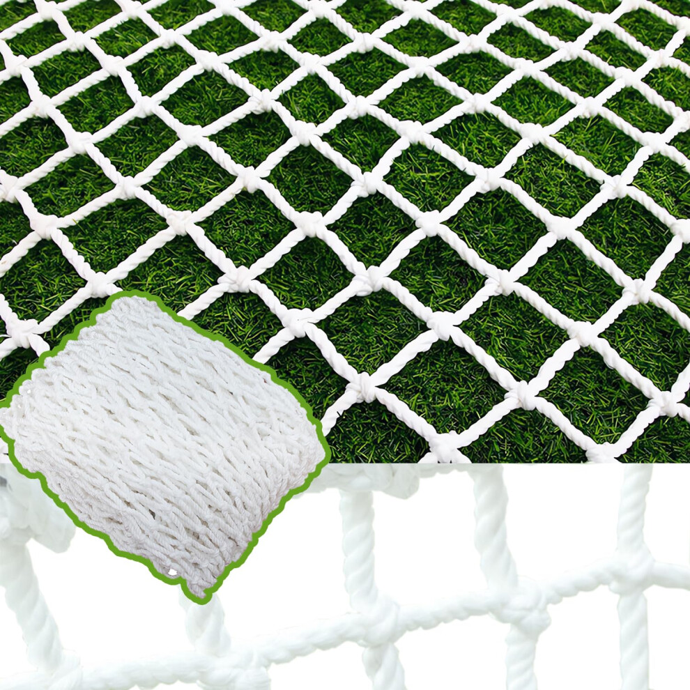 Child Safety Net Nylon Protective Net 6X6m 6Mm Rope 3Cm Mesh Balcony Wall Fence Net For Kids Pets Cargo Net White