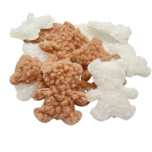 50Pcs 50x55mm Teddy Plush Padded Bear Appliques for Clothes Hat Leggings Sewing Supplies DIY Decor Accessories