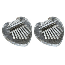 8-Tasten  Kalimba Regenbogen Transparent Kristall Kalimba Finger Klavier Instrument Liebe