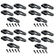 20PCS Aluminum Alloy 31mm 25T Steering Servo Arm Horn for Futaba Sakura D4 1/10 RC Drift Car Crawler Parts,Black
