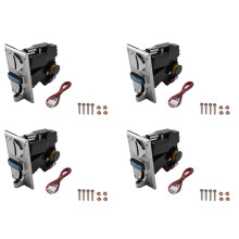 4X Coin Acceptor Various Coin-Operated Selector Slots, Compatible with Arcade Game Mechanics and Vending Machines
