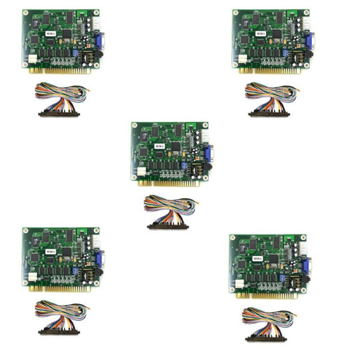 5X 60 in 1 Multicade PCB Board Arcade Game Board with 28P Cable VGA Output Arcade Game Board Horizontal for Jamma Arcade