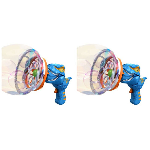 2X Fan Dinosaur Bubble Machine Bubbles in Bubble Handheld Electric Dinosaur Bubble Machine Bubble