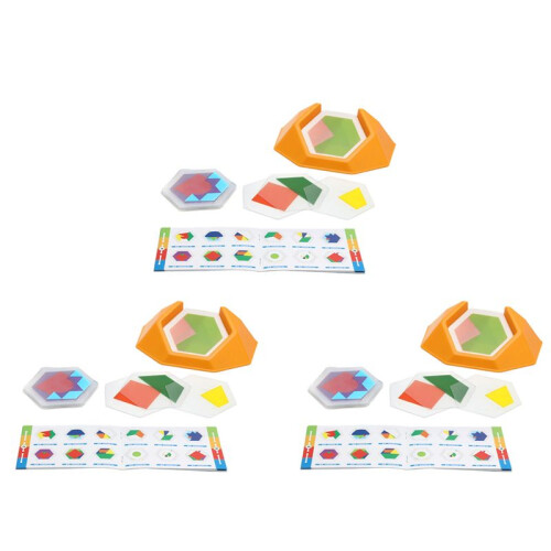 3X Preschool Color Code Games Logic Jigsaws for Kids Figure Cognition Spatial Thinking Educational Toy (A)
