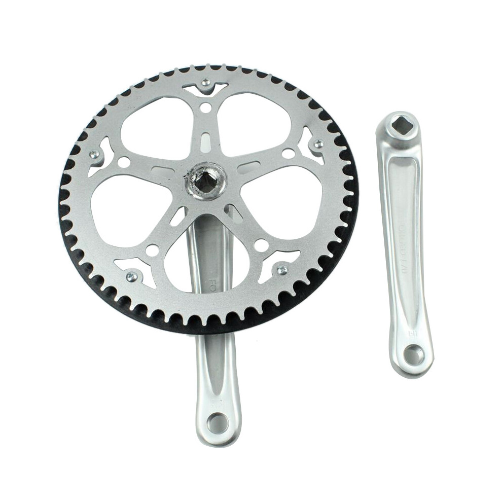 Folding Bike Crankset 52T Square Hole 170mm CNC Crankset Bicycle Crank Set Sprocket