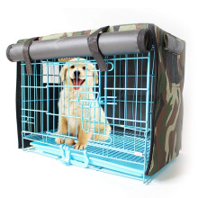 Dog Crate Cover Universal Fit For Wire Crates, Windproof WaterResistant Oxford Kennel, Easy On Easy Off