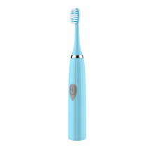 Rechargeable Electric Toothbrush Waterproof Whole Body 30Day Battery with 3 Brush Heads Blue