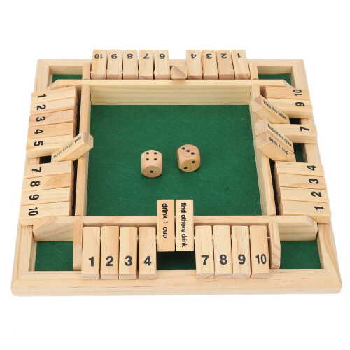 Παιχνίδι διπλής όψης Shut The Box, εξαιρετικός σχεδιασμός για μάθηση και διδασκαλία, 2