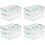 Plastic Stack Carry Box for School Supplies, Carry Handle with 2 Tiers Stackable Design, Transparent Stackable Storage with Latching Storage 1
