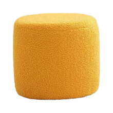 Modern Round Ottoman with Soft Padded Seat, Upholstered Padded Vanity Stool Footrest for Makeup Living Room Bedroom Home Office, Suitable for