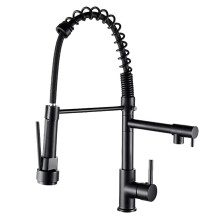 Kitchen Faucet Down Spray Copper Finish Commercial Spring Kitchen Sink Faucet Single Handle For Home Office