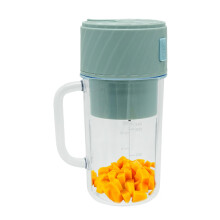 Portable Blender for Shakes and Smoothies with Builtin Straw, USB Rechargeable Travel Size Blue