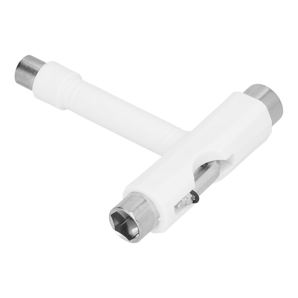 Skate Tool Multifunction Portable Skateboard Hardware Kit Ttype Hex Keys White 7631378025895