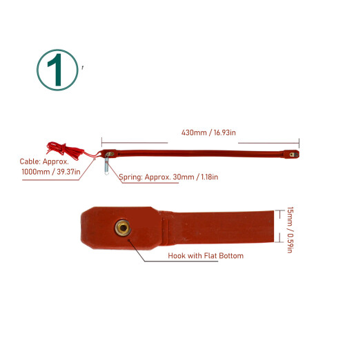 Efficient Pipe Heater Cable 730mm Prevents Freezing with 1m Cord AC 220V 1