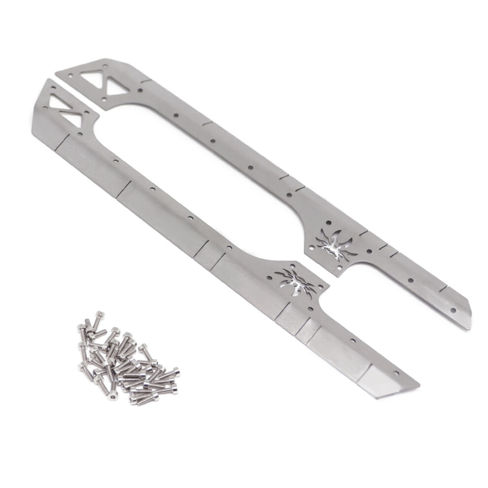 2Pcs Metal Side Skirt Surround For 1/10 Rc Crawler Car Axial Scx10 90046 Axi03007 Yk4102 313Mm Wheelbase 6031114723961