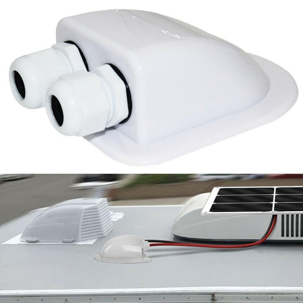 Solar Panel Cable Entry Gland Roof Seal For Rv Boat Caravan Yacht, Waterproof Abs, No Drill White 9094768653937