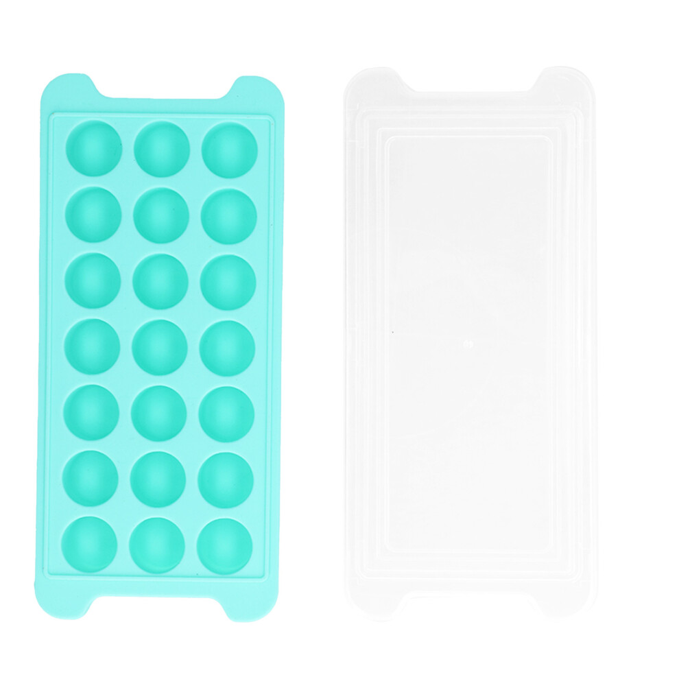 Silicone Baby Food Freezer Tray Round Ice Cube Trays Multipurpose Ice Molds For Whiskey Coffee Chocolate Pudding Reusable Leak Proof With Lid