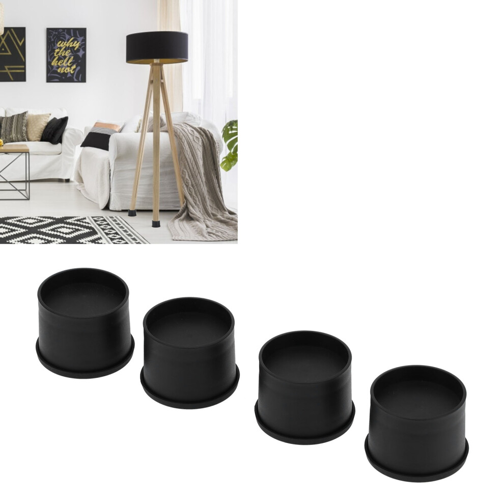 4Pcs Round Furniture Leg Mat Non Slip Risers Floor Protector Lifts 30Mm Height 7891378027842