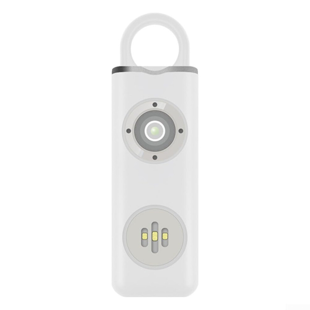130Db Rechargeable Safety Alarm With Sos Light And Keychain For Women And Elderly (White) 9094768654286