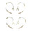 4 Small Clear Good Quality Earhooks - Wireless  Headset Ear Hook Loop Clip Earhook Hooks Loops Clips 1