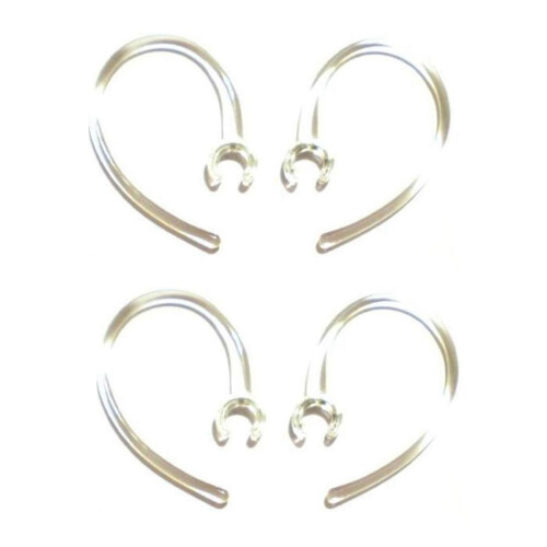 4 Small Clear Good Quality Earhooks - Wireless  Headset Ear Hook Loop Clip Earhook Hooks Loops Clips