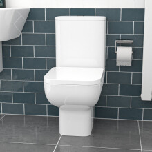 Nes Home Tornado Flush Close Coupled Cloakroom Toilet with Seat and Cistern