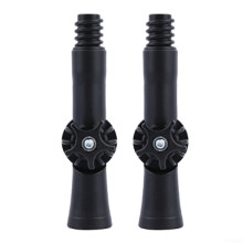 Mop Extension Pole with Adjustable Telescopic Length and 360 Rotating Joint, ABS, Black, 2pcs