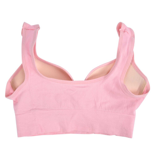 Women's Pink Full Coverage Wireless Nursing Bra L, Comfy Support 2