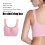 Women's Pink Full Coverage Wireless Nursing Bra L, Comfy Support 5
