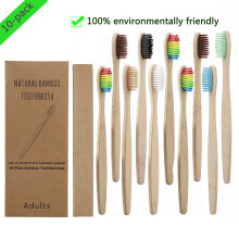 Bamboo Toothbrushes With Bpa Free Soft Bristles Eco Friendly Biodegradable Fighting Microbes Recycled Paper Packaging Natural Material For Oral