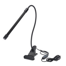 Lampă de birou LED flexibilă, clemă robustă cu gât de lebădă cu clips și focalizare și unghi reglabile, lumină de îngrijire a ochilor