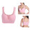 Women's Pink Full Coverage Wireless Nursing Bra L, Comfy Support 15