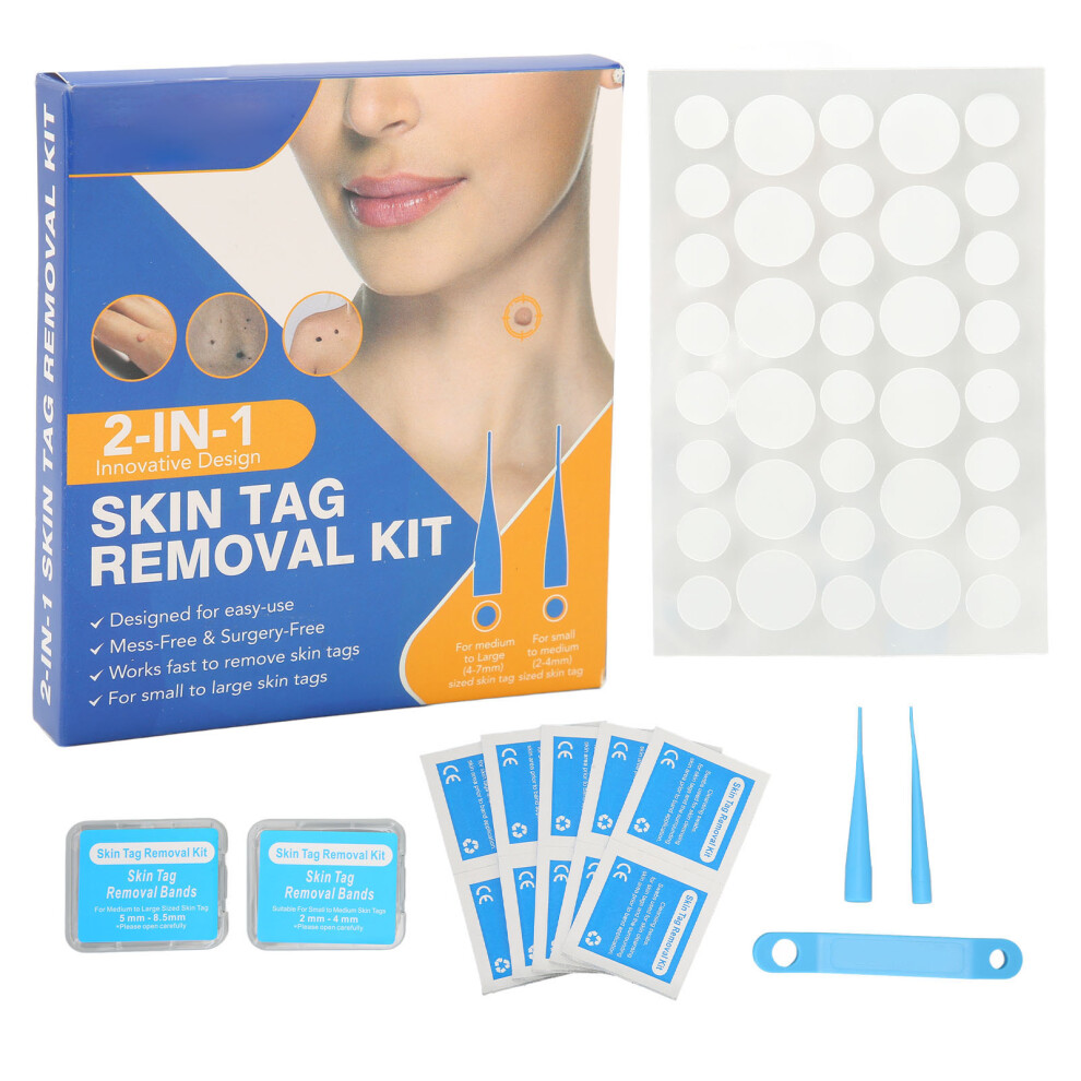 Double Head Skin Tag Removal Device, Blood Supply Blocking Non Irritating Skin Tag Eliminator Suitable for Various Body Areas Cryotherapy Inspired
