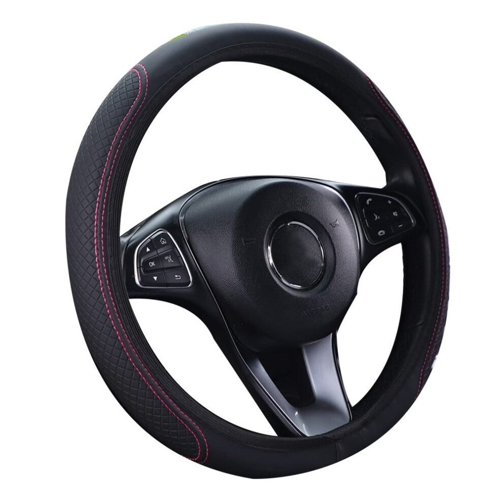 Car Steering Wheel Protector, Breathable Anti-Slip Cover With Thick Padding, Microfiber Leather Steering Wheel Cover For 15 Inch Wheel, Safety 9433291568651