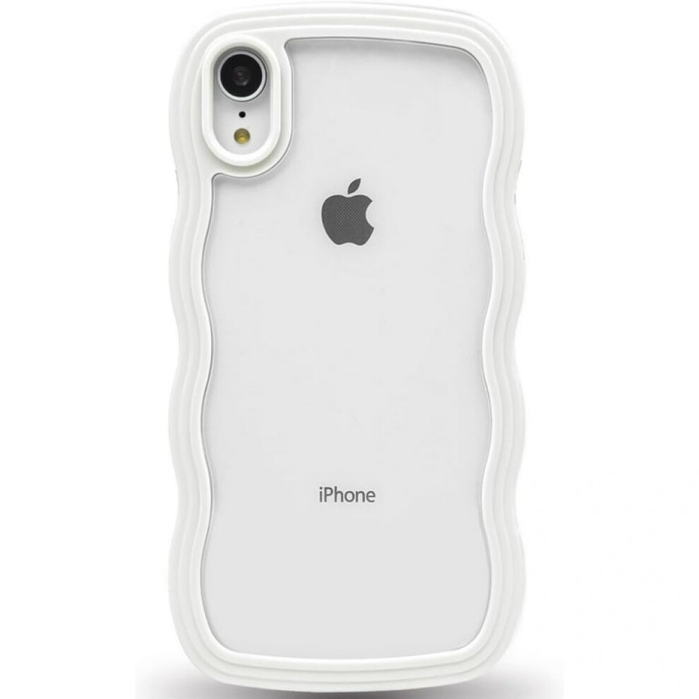 Crystal Clear Phone Protector With Wavy Accent, Soft Silicone Shockproof Protective Phone Cover, Precise Cutouts For All Ports, Raised Lip Design For 9009791818666