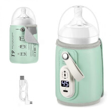 Portable Milk Bottle Heater for Travel, Adjustable Size and User-Friendly Use with Real-Time Display, Fast Heating Technology for Constant