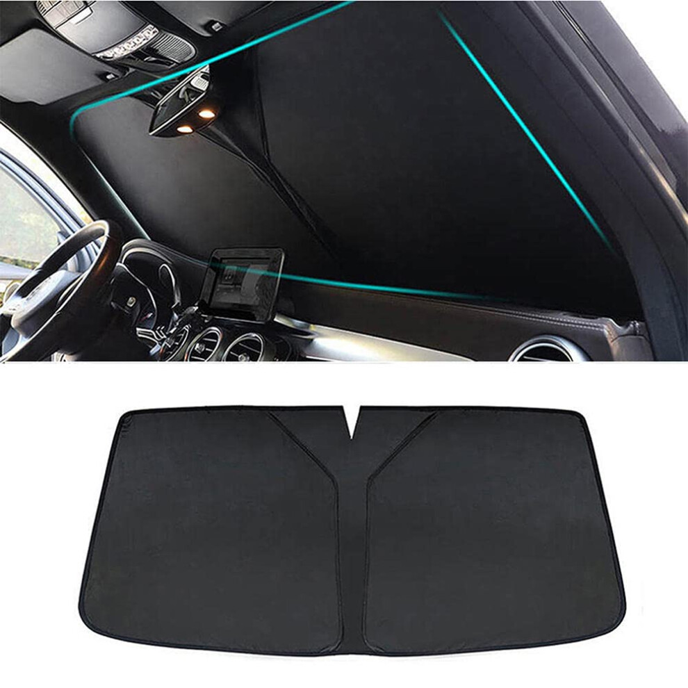 Car Sun Shade Foldable Windshield Sunshade For Range Rover Sport 20142021 Heat Blocking Black 9187378700426