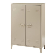 Armadio ufficio - HELLOSHOP26 - 2 porte - Metallo beige - 110x75x33 cm - Ripiani regolabili
