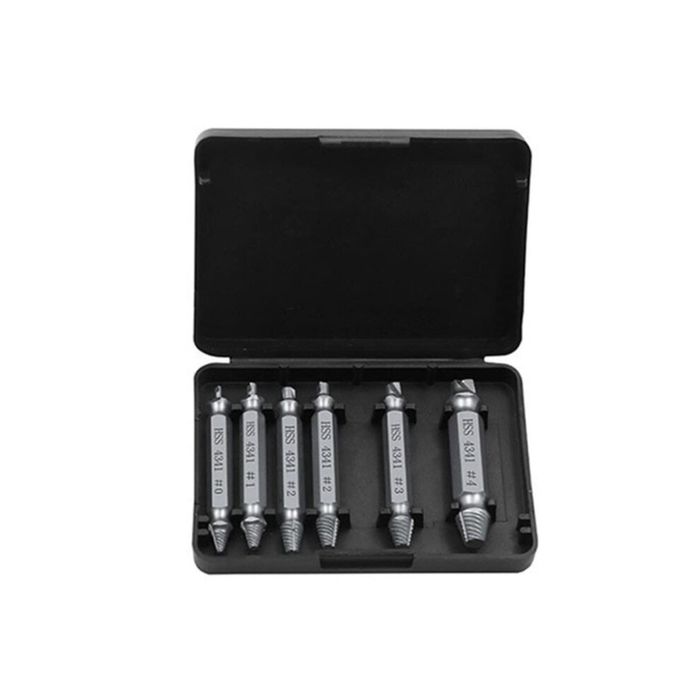 Screw Remover 4/5/6Piece Damaged Screw Extractor Drill Bit Set Silver Removal Tool Kit For Broken Screws And Bolts 9199774396738