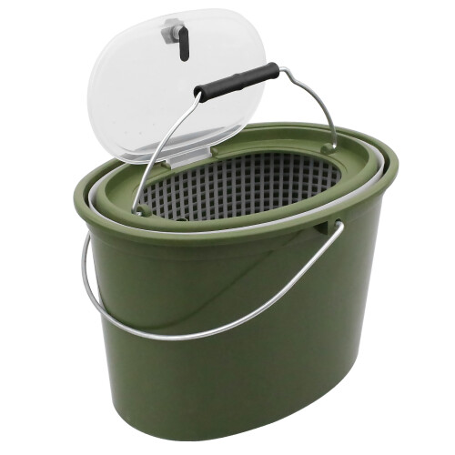 Double-Handle 20L Fish Storage Bucket with Colander and Drain Basket 2
