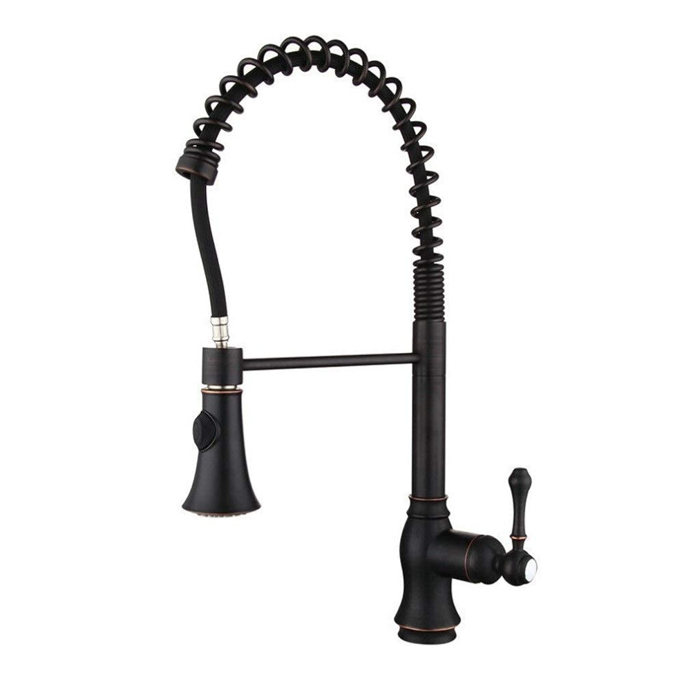Faucets All Bronze Kitchen Vertical Vegetable Pot Faucet Pullout Wrench Dual Mode Hot Cold Nozzle Taps With Accessories 9187378701416