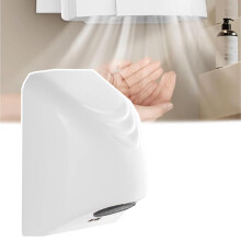 Automatic Induction Hand Dryer White Hot Air 850W Commercial No Contact 12 Second Drying 18 Meters Per Second For Toilet