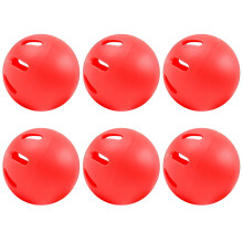 Shock Absorb Baseball Training 74mm Practice Balls, 6 Pieces Set, Red, For Beginners, Professional Team Sports