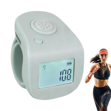 Finger Clicker CounterClicker Waterproof LED Display Finger Ring Design Counting Equipment Cyan Blue Track and Field