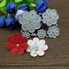 Flower Metal Cutting Stencils 5 Pcs For Scrapbooking DieCutting Templates Embossing Handcraft