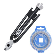 6 Inch OneWay Wire Twister Pliers With Cutting Jaws, Aviation Safety Locking Tool, Chrome Vanadium Steel, Spring