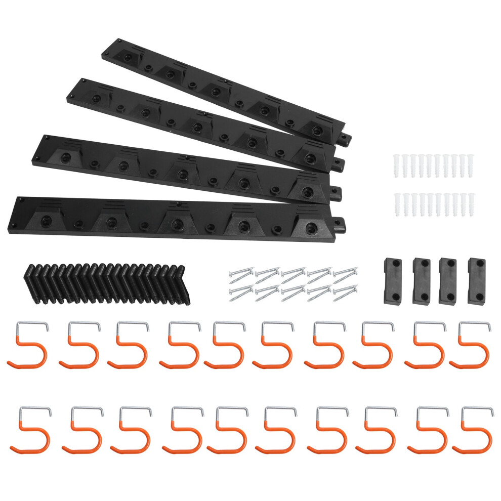 Wall-Mounted Garage Storage System 64In Adjustable Tool Organizer 6931378038330