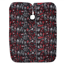 Capa de proteção completa para salão de beleza com fecho ajustável de pressão, escova ergonômica para remoção de pó, ideal para cortes de